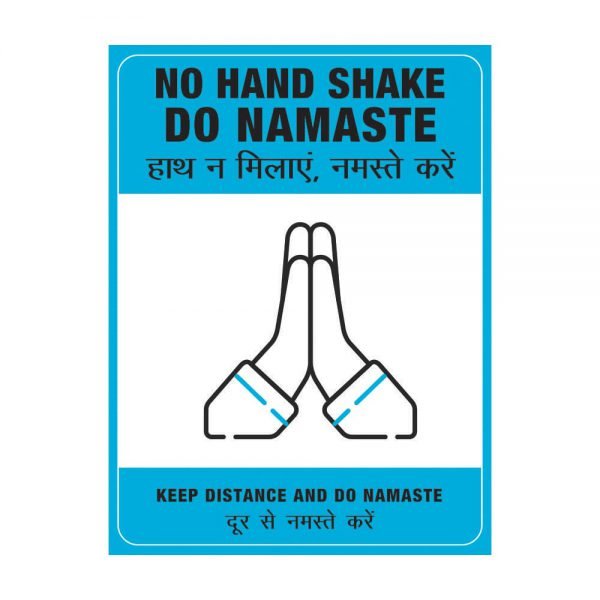 No Hand Shake Do Namaste blue