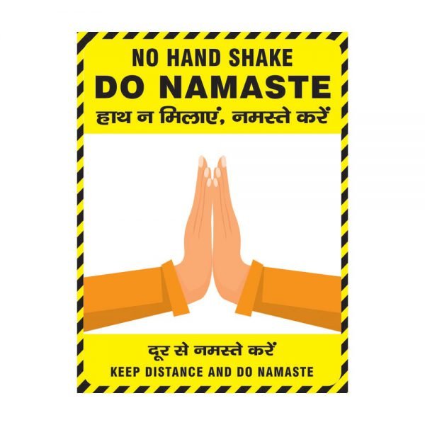 No Hand Shake Do Namaste yellow