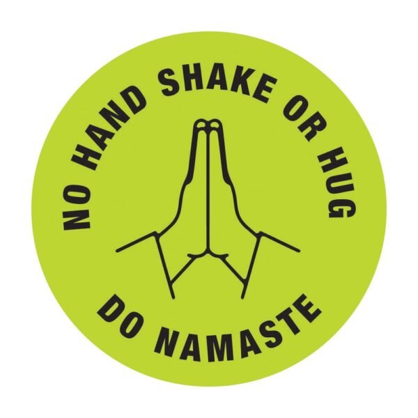 No Hand Shake Do Namaste Poster Sticker Green