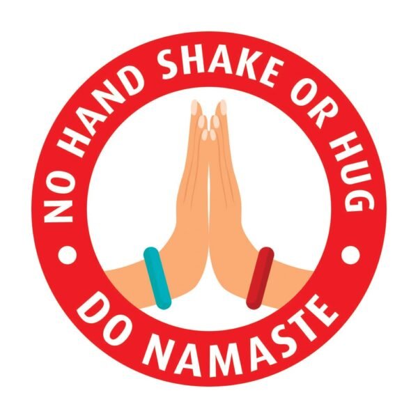 No Hand Shake Do Namaste Poster Sticker Red