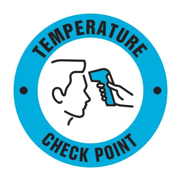 Temperature Check Point Sticker Blue