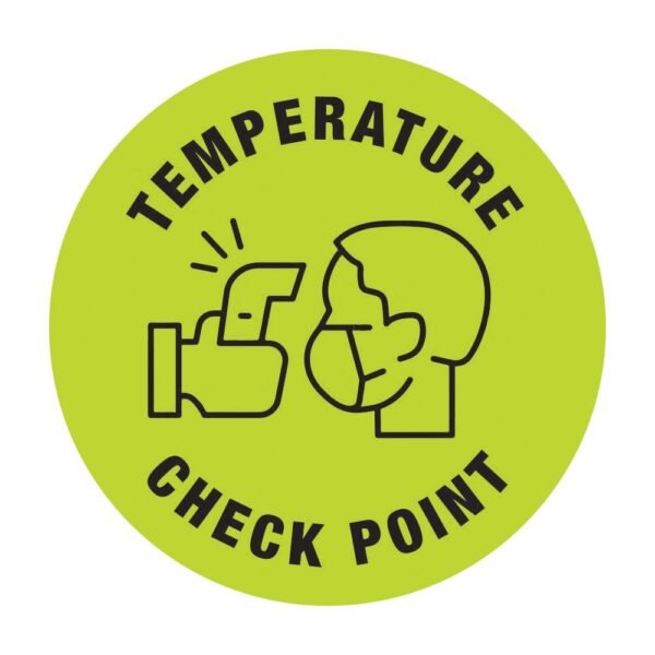 Temperature Check Point Sticker Green