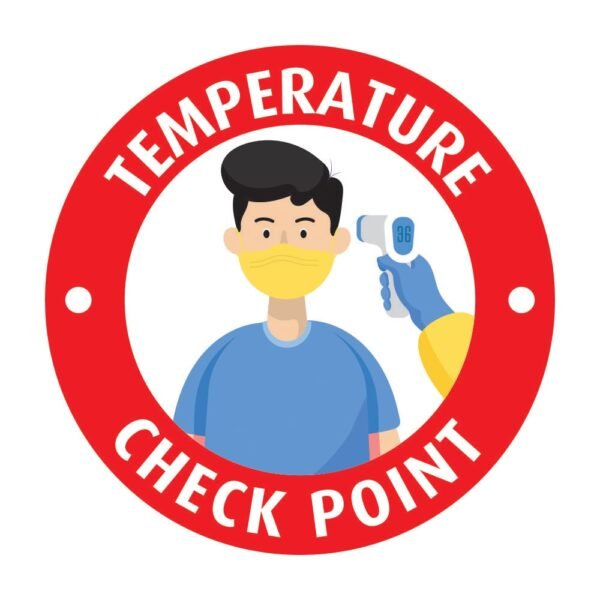 Temperature Check Point Sticker Red