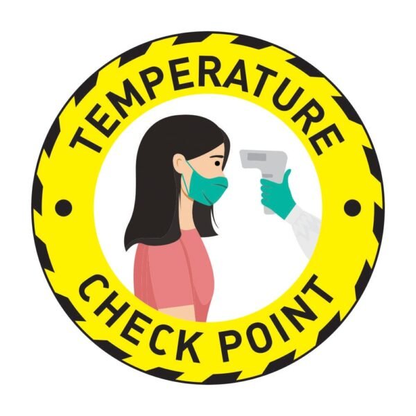 Temperature Check Point Sticker Yellow