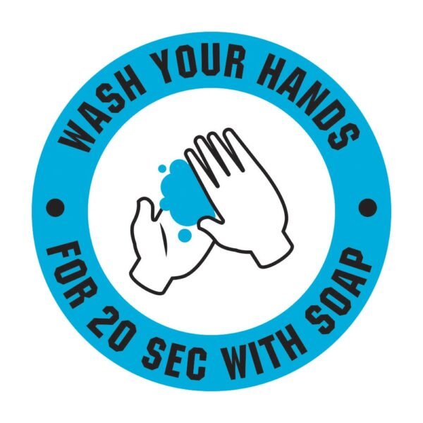 Wash Your Hands Sticker Blue