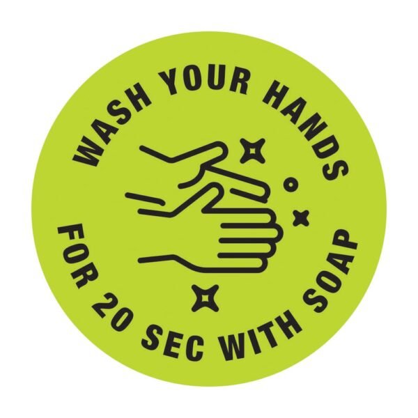 Wash Your Hands Sticker Green